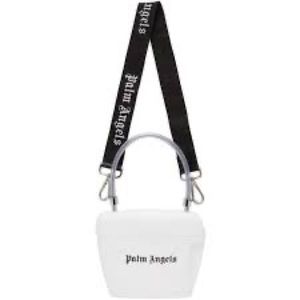 Palm Angels White Padlock Shoulder Bag